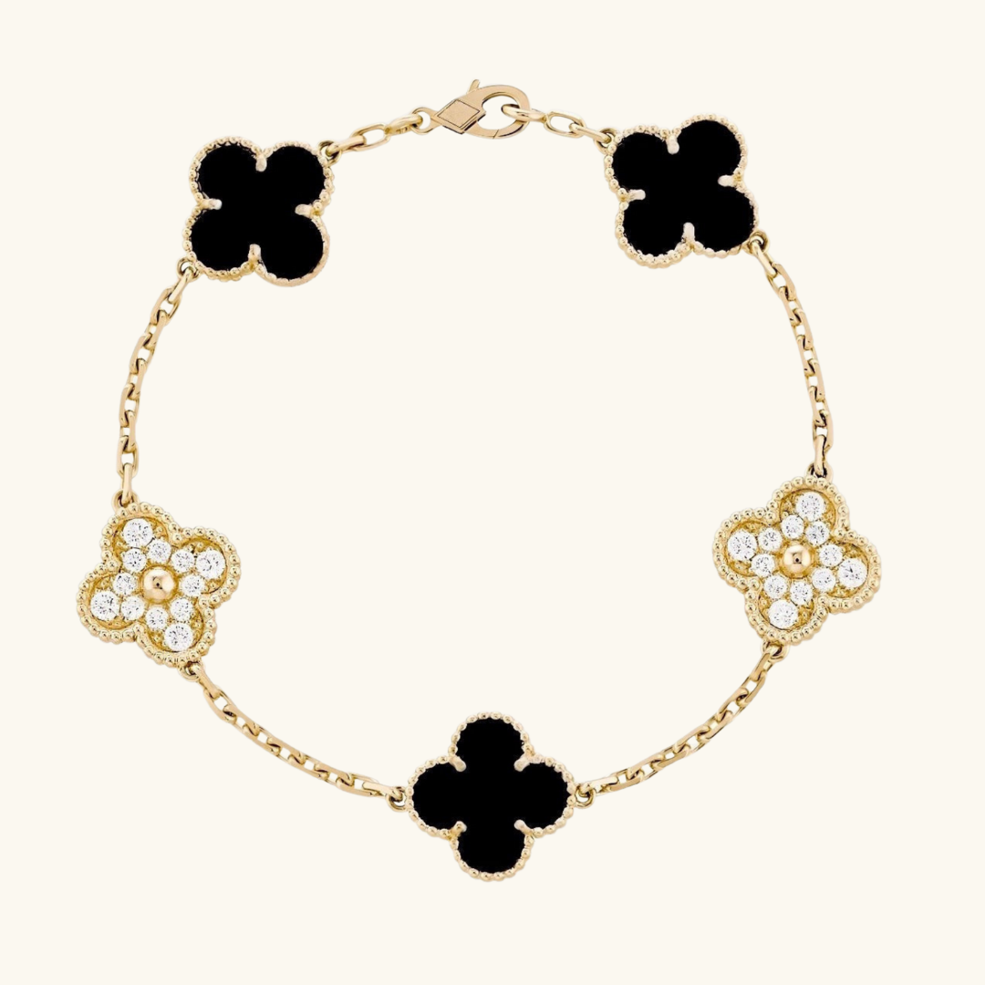 CLOVER | Gold Black Prestige Bracelet