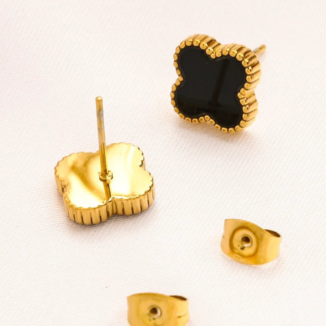 CLOVER | Earrings Black