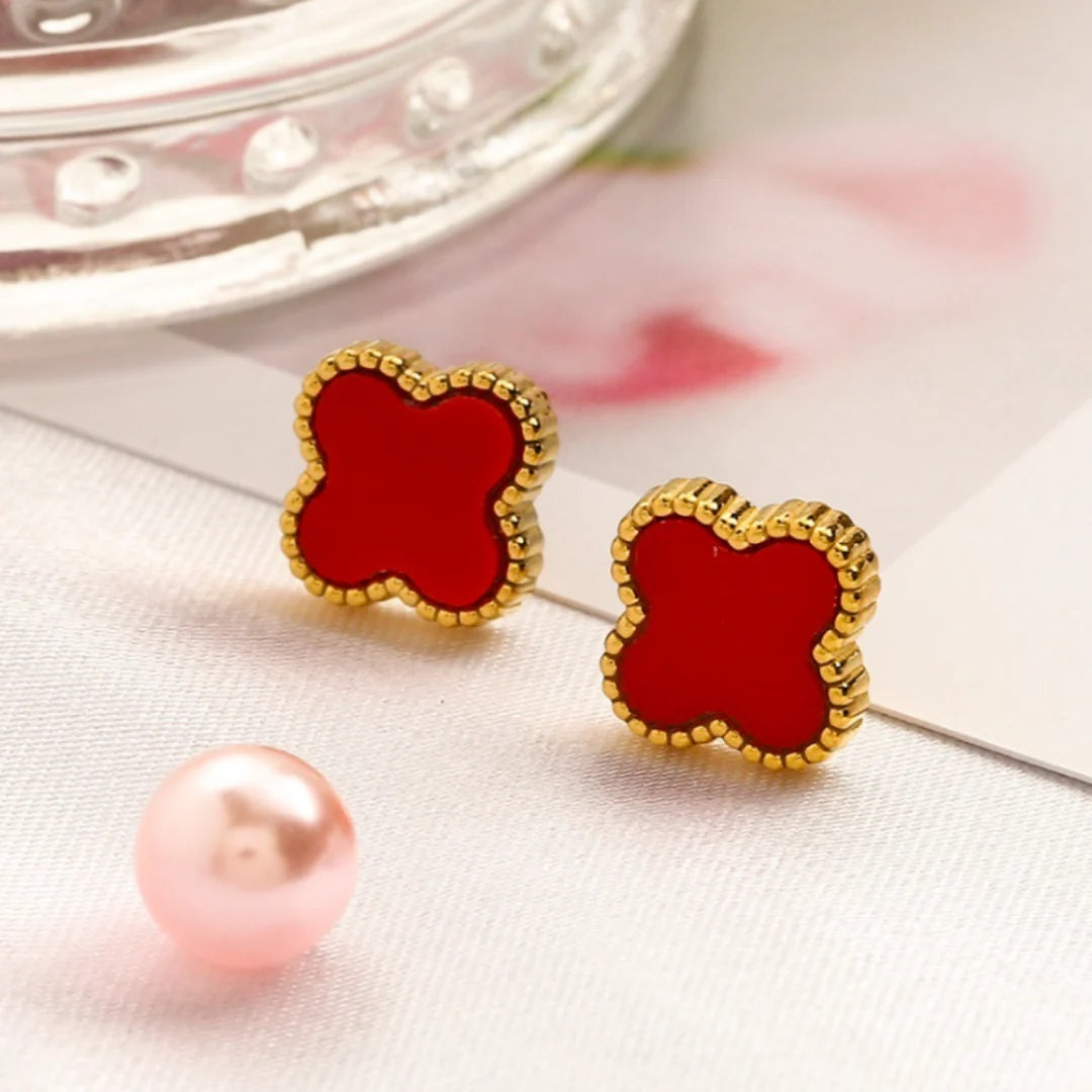 CLOVER | Earrings Red