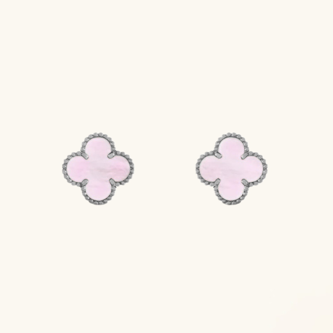 CLOVER | Earrings Pink/Silver