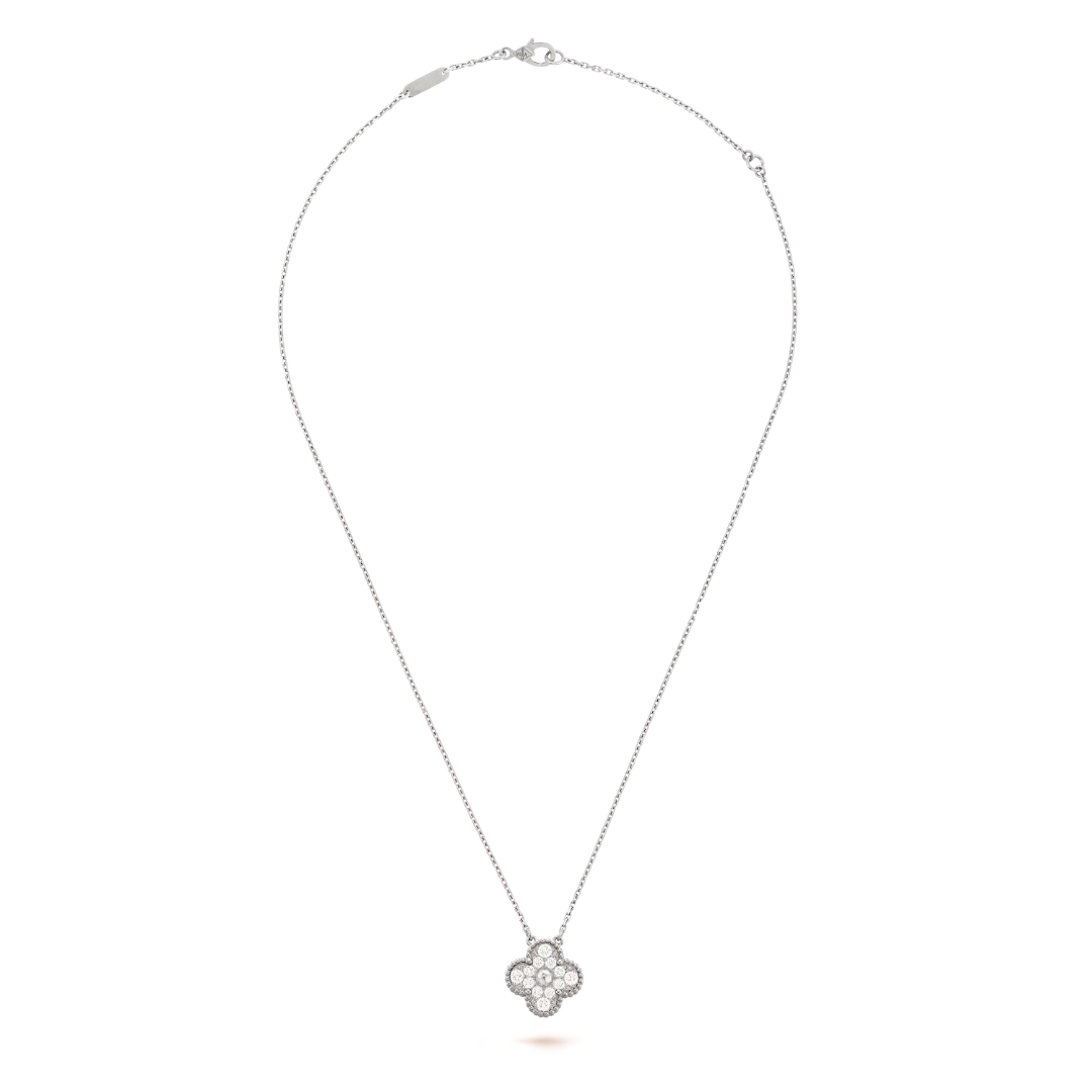 CLOVER | Necklace White/Silver