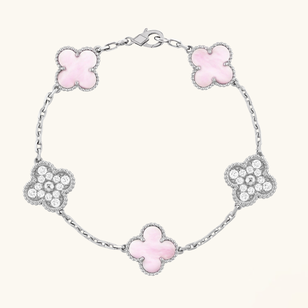 CLOVER | Bracelet Pink/Silver Prestige