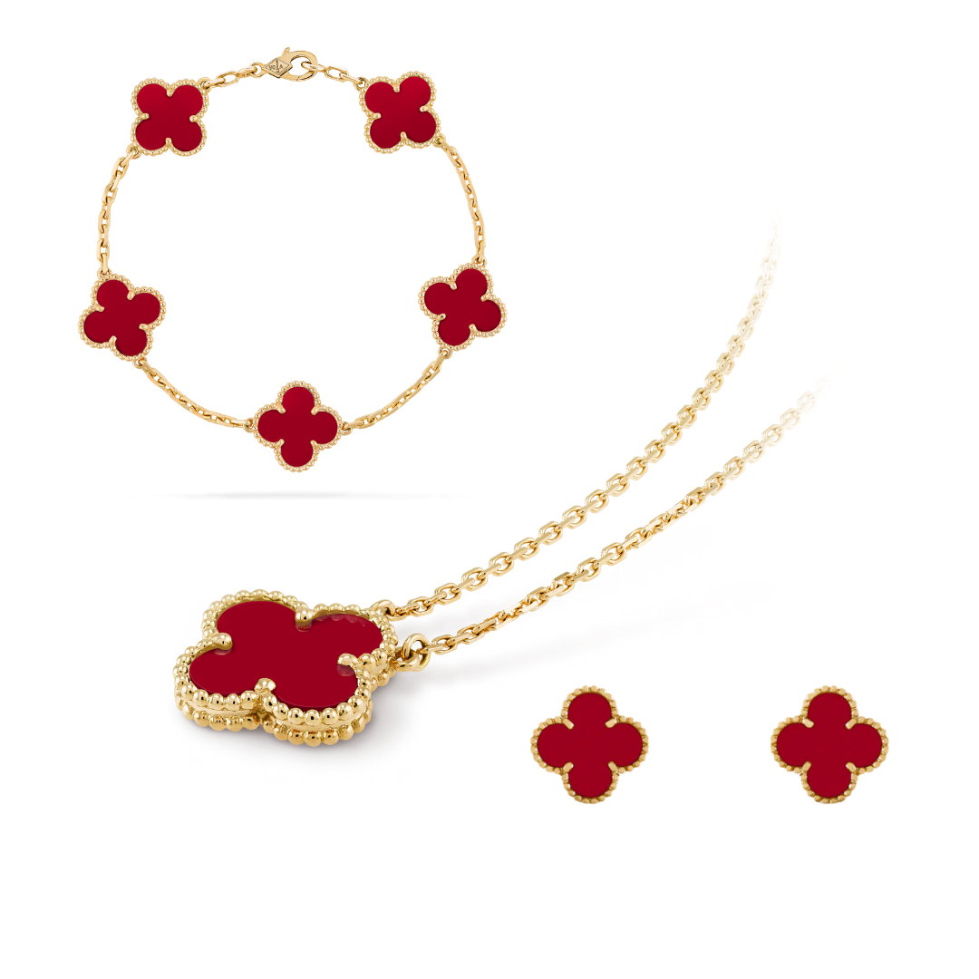 CLOVER | Premium Red Jewellery Set