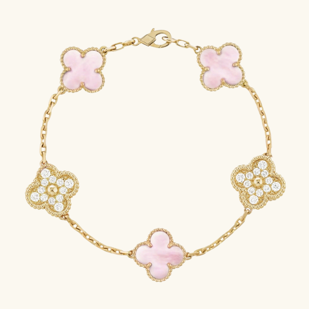 CLOVER | Gold Pink Bracelet Prestige
