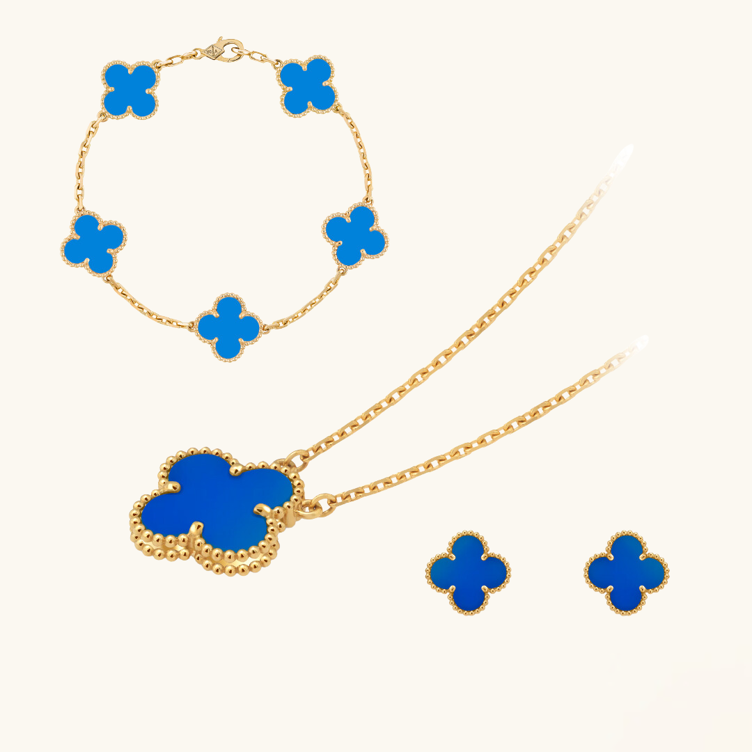 CLOVER | Premium Blue Jewellery Set