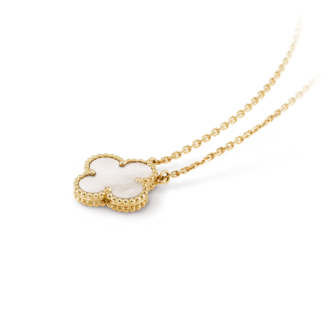 CLOVER | Necklace White/Gold