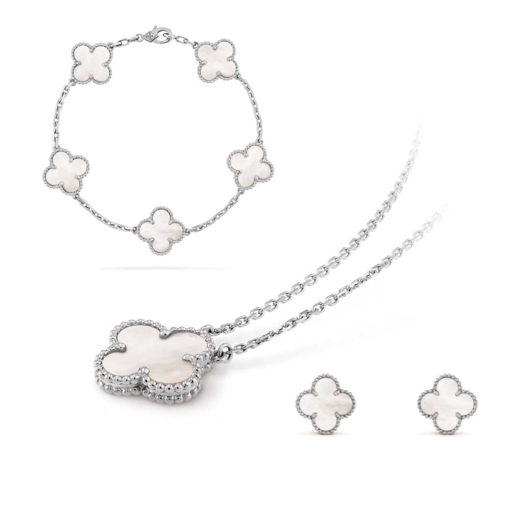 CLOVER | Premium White Jewellery Set