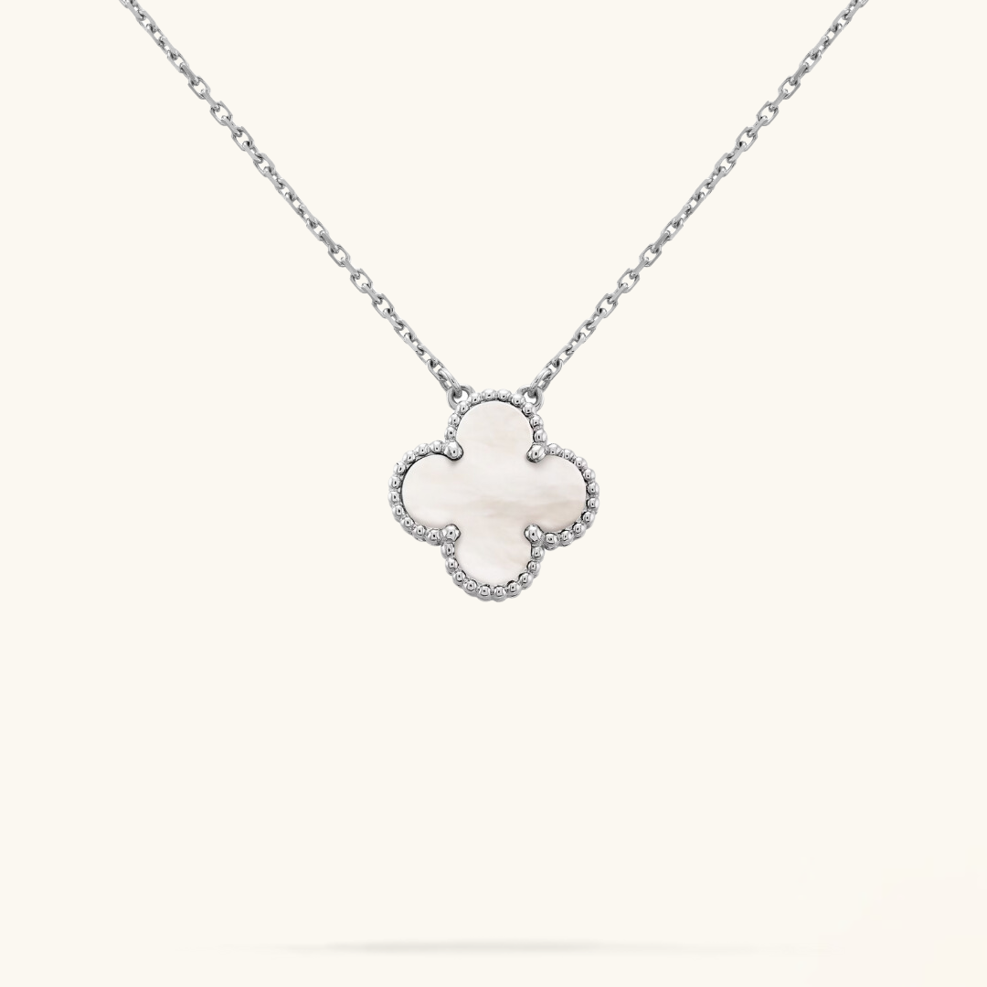 CLOVER | Necklace White/Silver
