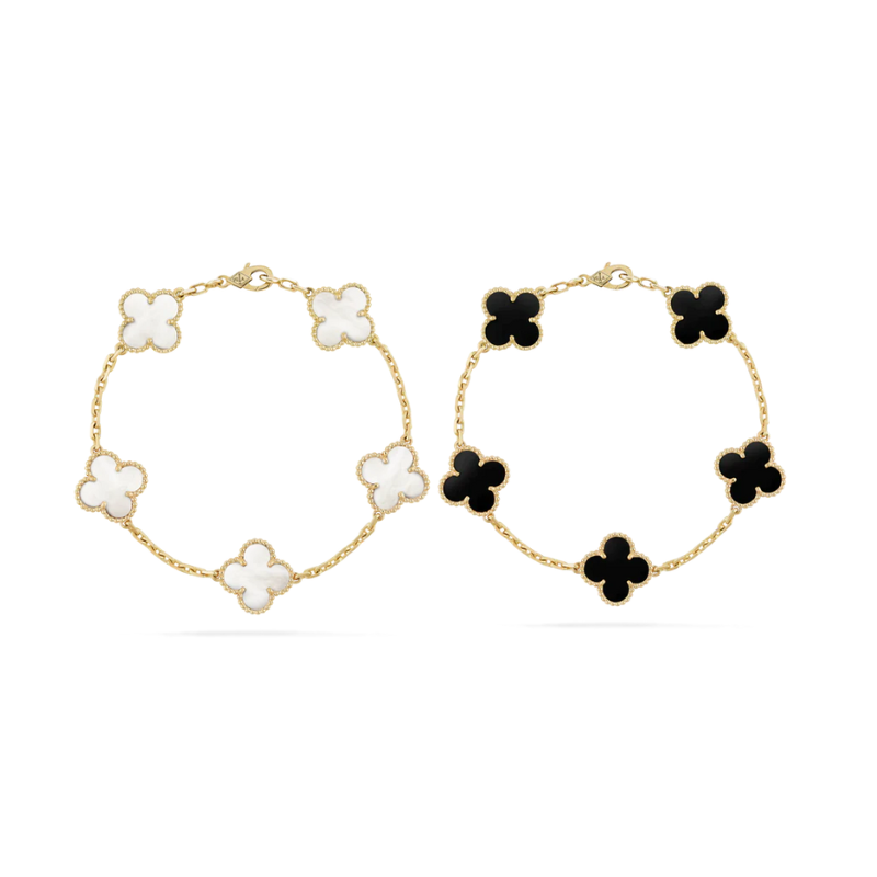 CLOVER | Bracelet Set Black/White, 2-piece