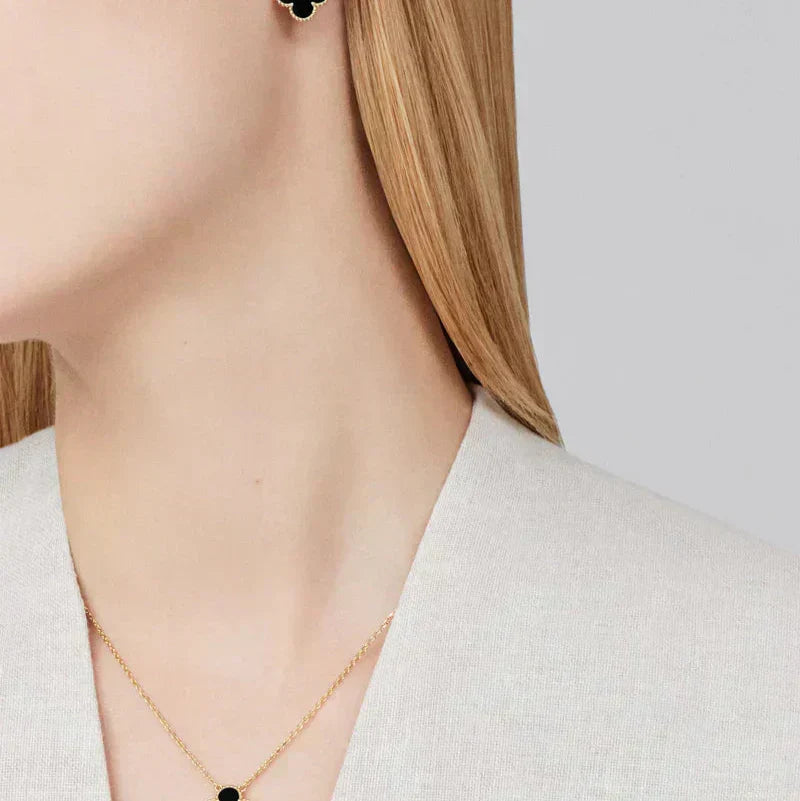 CLOVER | Premium Black Jewellery Set