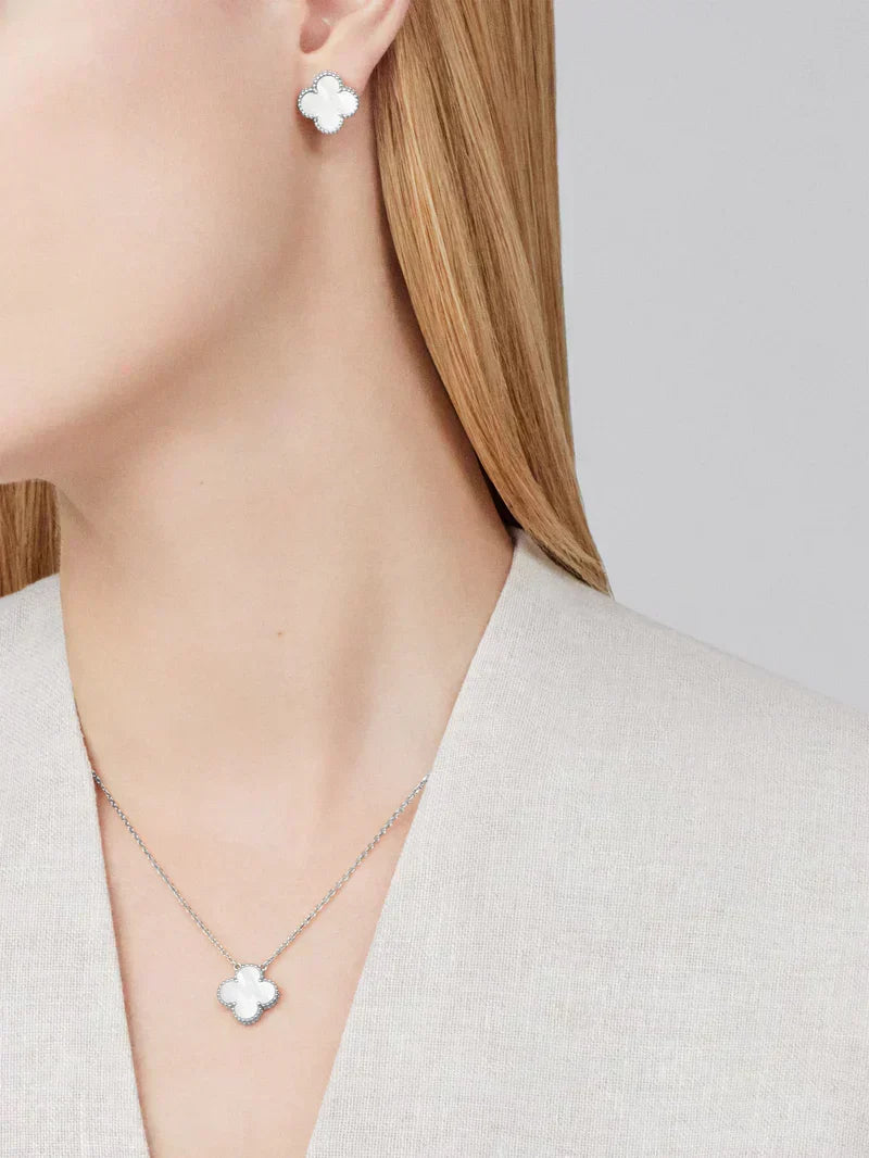 CLOVER | Premium White Jewellery Set